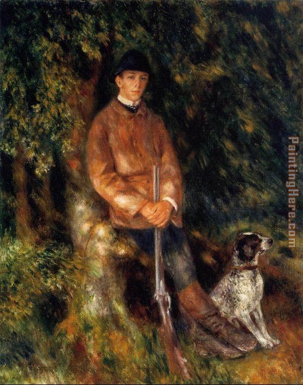 Alfred Berard And His Dog painting - Pierre Auguste Renoir Alfred Berard And His Dog art painting